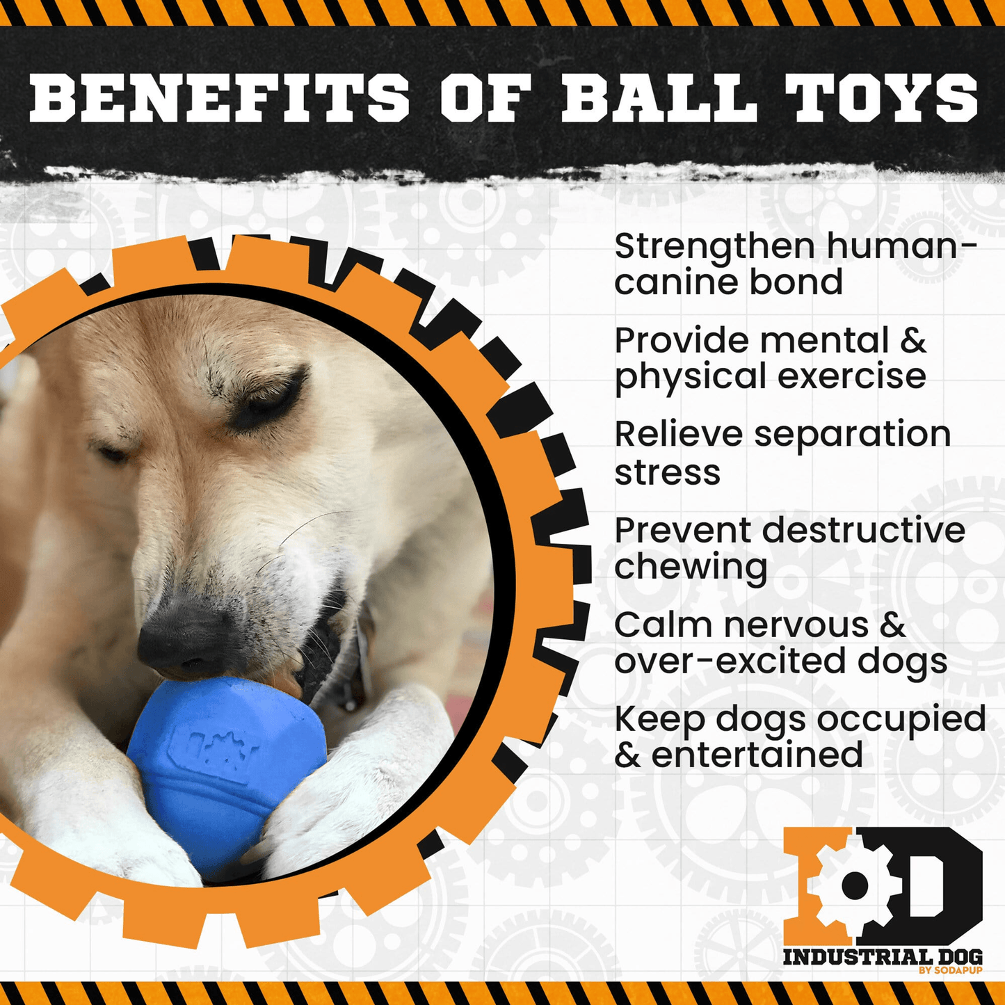 Durable Rubber Chew Toy for Large Dogs