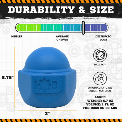 Durable Rubber Chew Toy for Large Dogs