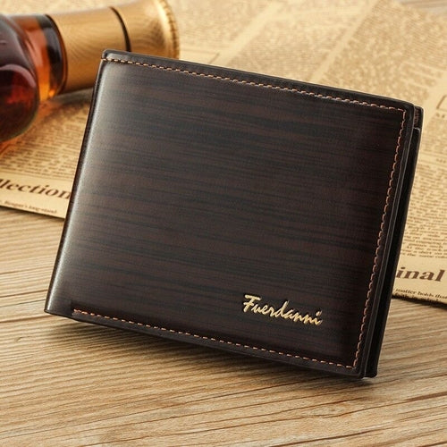 Men's Bifold Leather Credit ID Card Holder Wallet