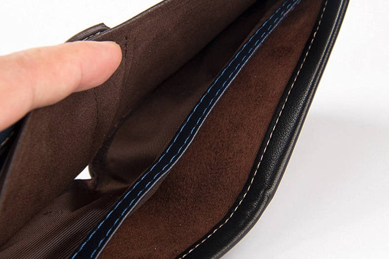 Men's Bifold Leather Credit ID Card Holder Wallet
