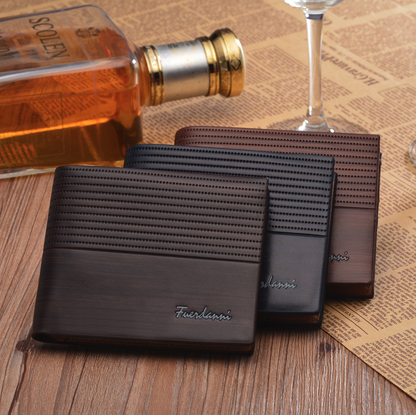Men's Bifold Leather Credit ID Card Holder Wallet