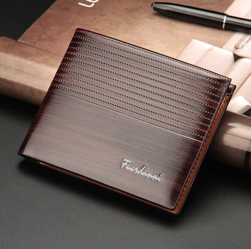 Men's Bifold Leather Credit ID Card Holder Wallet