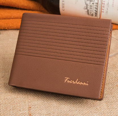 Men's Bifold Leather Credit ID Card Holder Wallet