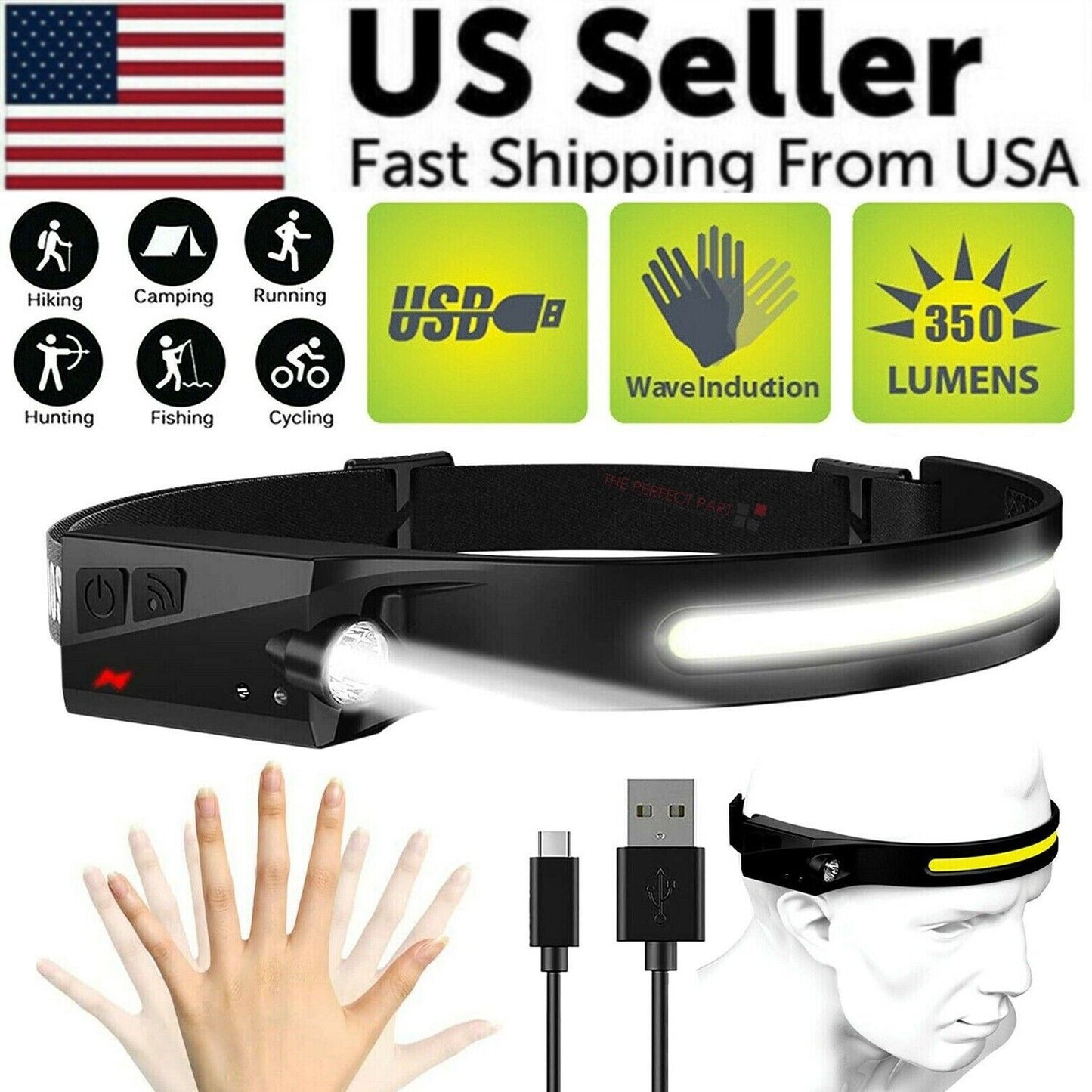 COB LED Headlamp
