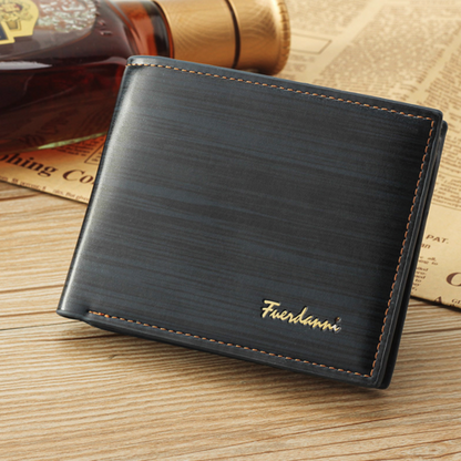 Men's Bifold Leather Credit ID Card Holder Wallet
