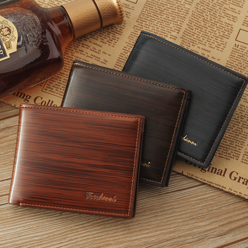 Men's Bifold Leather Credit ID Card Holder Wallet