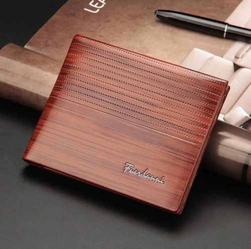 Men's Bifold Leather Credit ID Card Holder Wallet