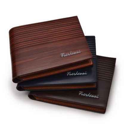 Men's Bifold Leather Credit ID Card Holder Wallet