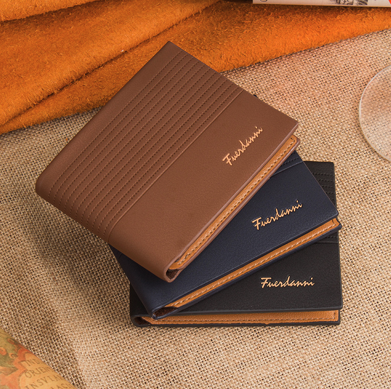 Men's Bifold Leather Credit ID Card Holder Wallet