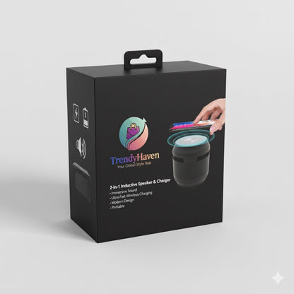 Bluetooth Speaker with Wireless Charging Pad