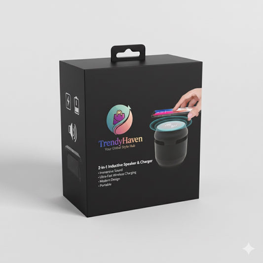 Bluetooth Speaker with Wireless Charging Pad