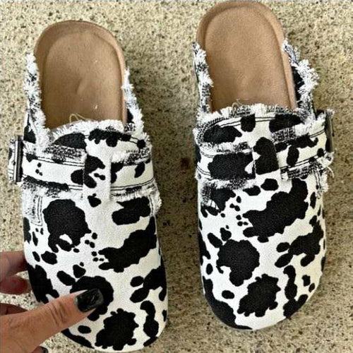 Flat Heel Round Toe Canvas Loafer Women's clogs
