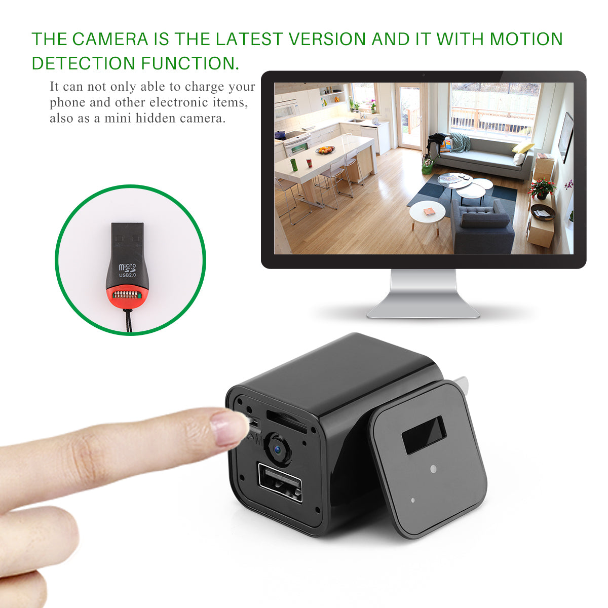 HD 1080P USB Charger Hidden Security Camera
